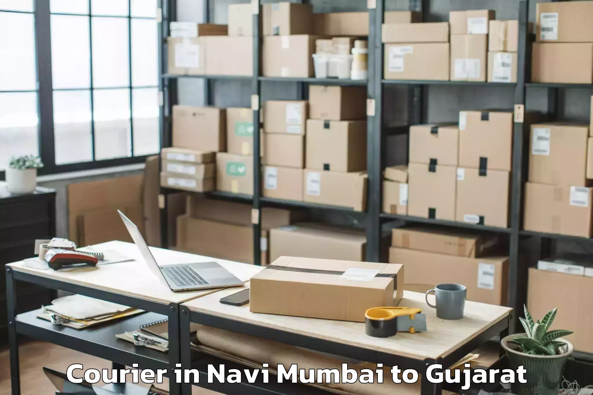 Reliable Navi Mumbai to Koyali Courier